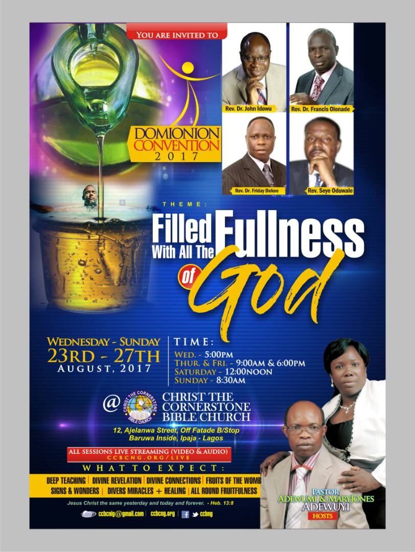 Dominion Convention 2017: Filled With All The Fullness Of GOD