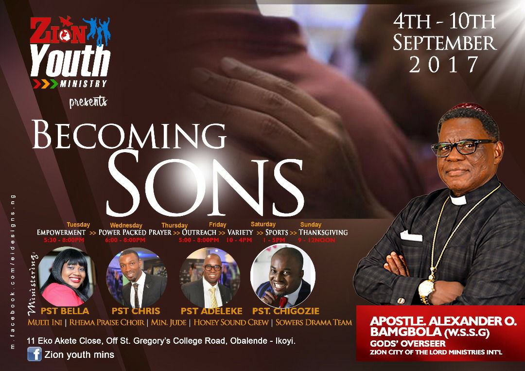 ZION YOUTH WEEK {Becoming Sons}