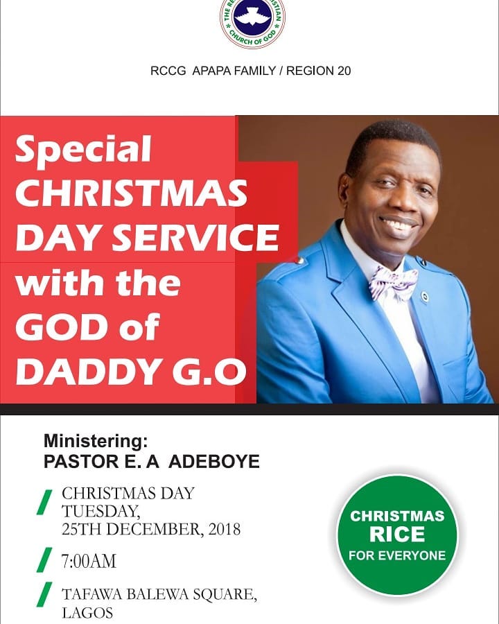 SPECIAL CHRISTMAS DAY SERVICE